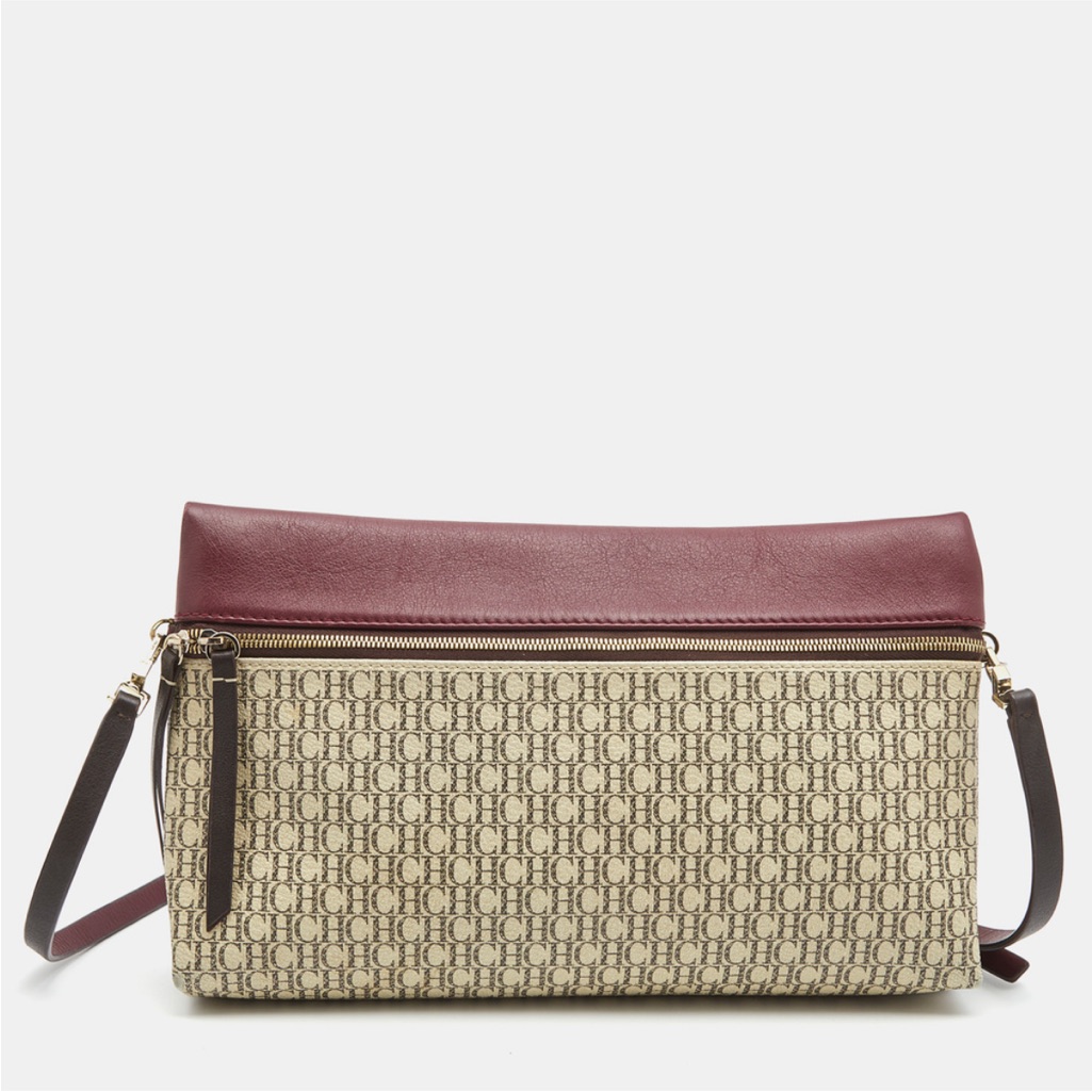 Ch Carolina Herrera Monogram Tricolor Clutch Or Bag